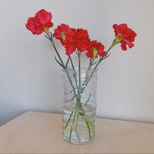 SOLD- Rippled/ Wavy Glass Vase